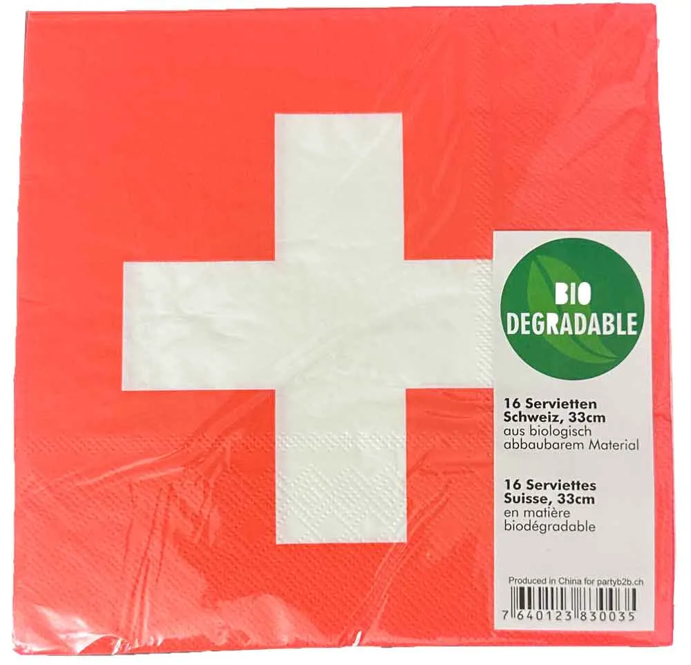 16 tovaglioli 33cm Croce svizzera