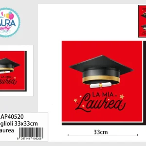 16 tovaglioli 33x33cm La Mia Laurea