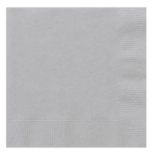 Tovaglioli, argento liscio, 20 pezzi, 33 x 33 cm