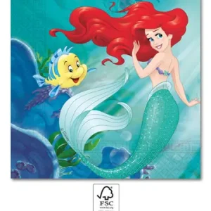 Tovaglioli Arielle, Principessa Disney, confezione da 20 pezzi