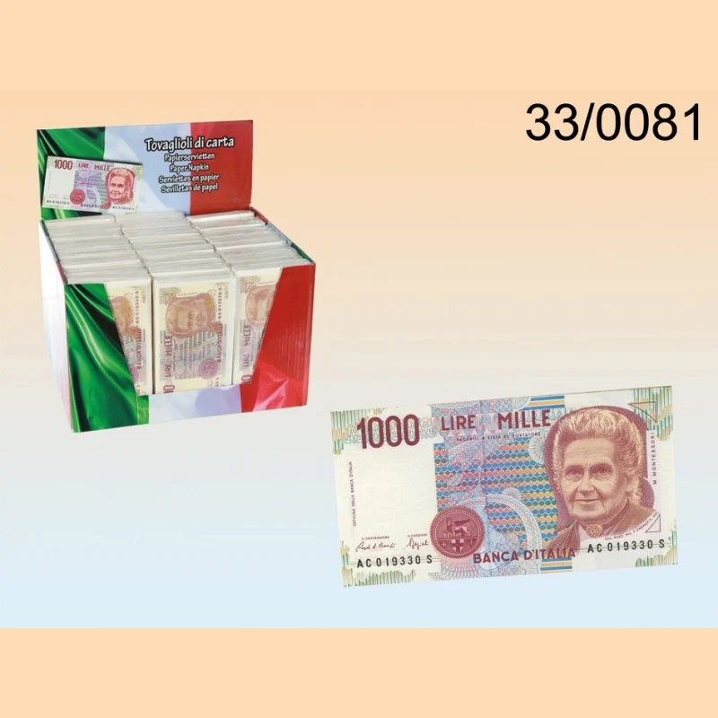 10 TOVAGLIOLI BANCONOTA DA 1000 LIRE