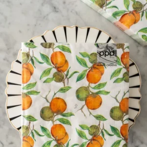 Tovaglioli Con Piccolo Design Arancione