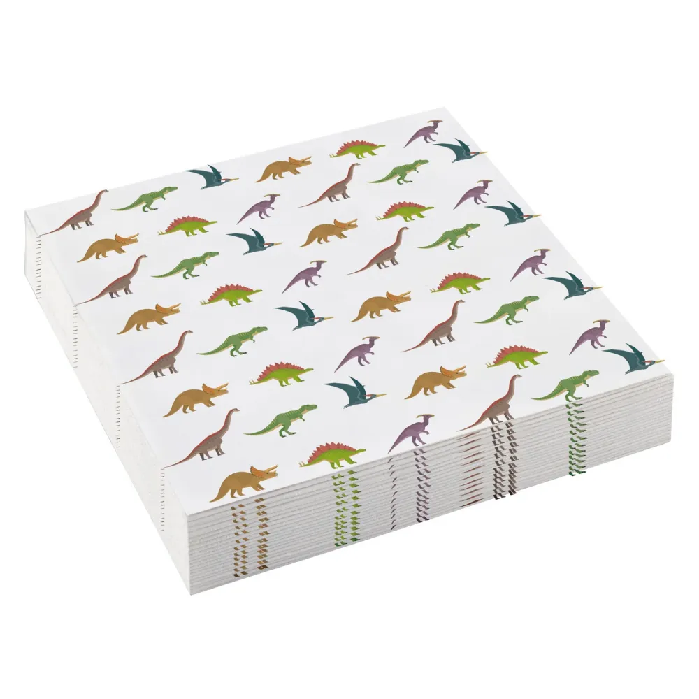 Tovaglioli Dinosauro, 20 pezzi, 25x25 cm