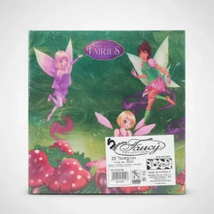 Tovaglioli FAIRES (Fate Magiche) 33x33 cm | 20 Pezzi Doppio Velo | Decorazioni Festa Compleanno