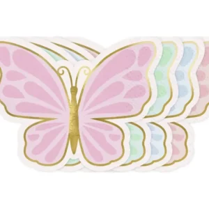 Tovaglioli forma di farfalla, 16 x 12 cm, confezione da 12 pezzi