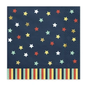 Tovaglioli forma di stella, festa aeroplano / spazio, confezione da 12