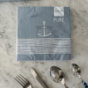 Tovaglioli grandi con ancora blu