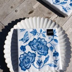 Tovaglioli grandi peonia blu
