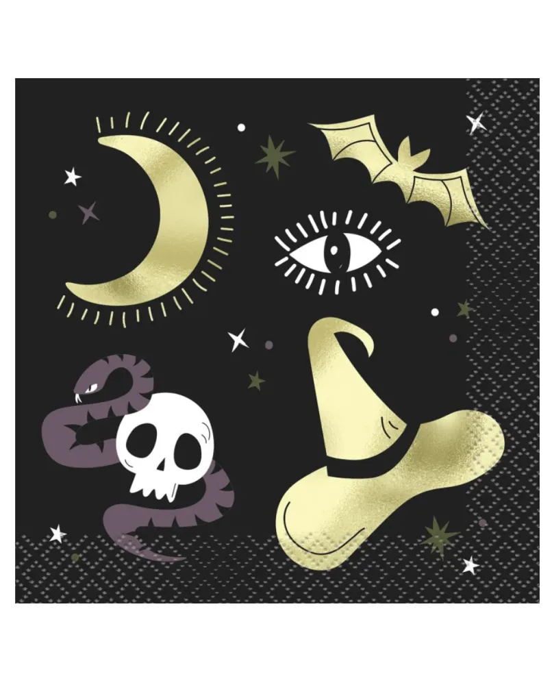 Tovaglioli di Halloween, Celeste, confezione da 16 pezzi