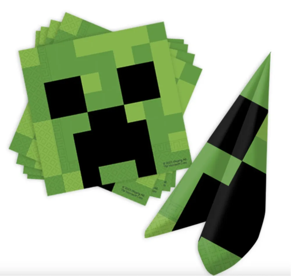 Tovaglioli Minecraft TNT, 20 pezzi, 33x33 cm