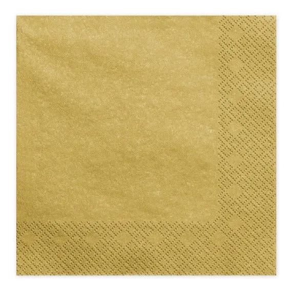 Tovaglioli, oro lucido, Natale, 20 pezzi, 33 x 33 cm