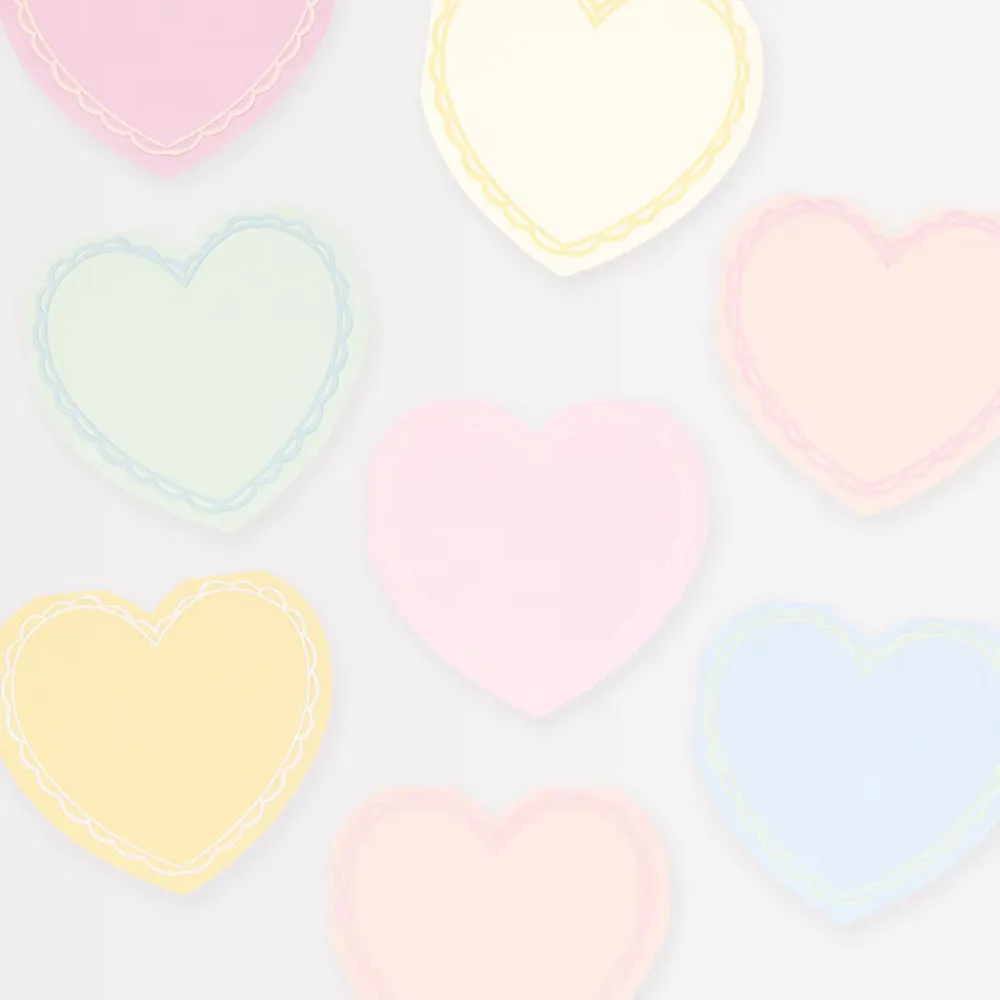 Tovaglioli piccoli cuore (x16)