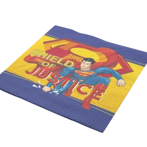 Tovaglioli Superman, 33x33 cm, confezione da 20 pezzi