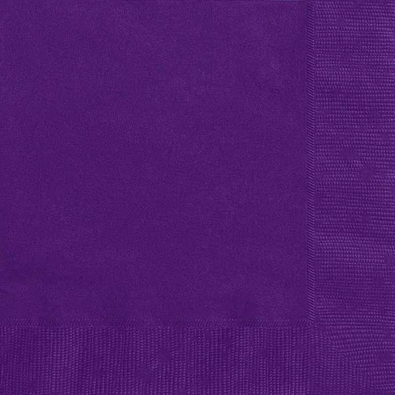 Tovaglioli, tinta unita viola scuro, 20 pezzi, 33x33 cm