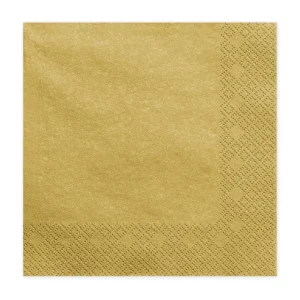 Tovaglioli 3 veli oro 33x33cm 20pz