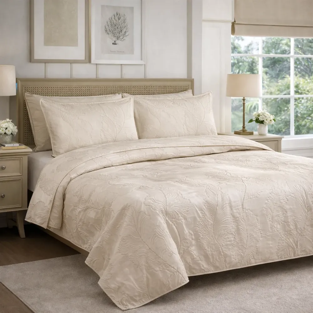 Trapuntino Jade Beige con Federe Matrimoniale
