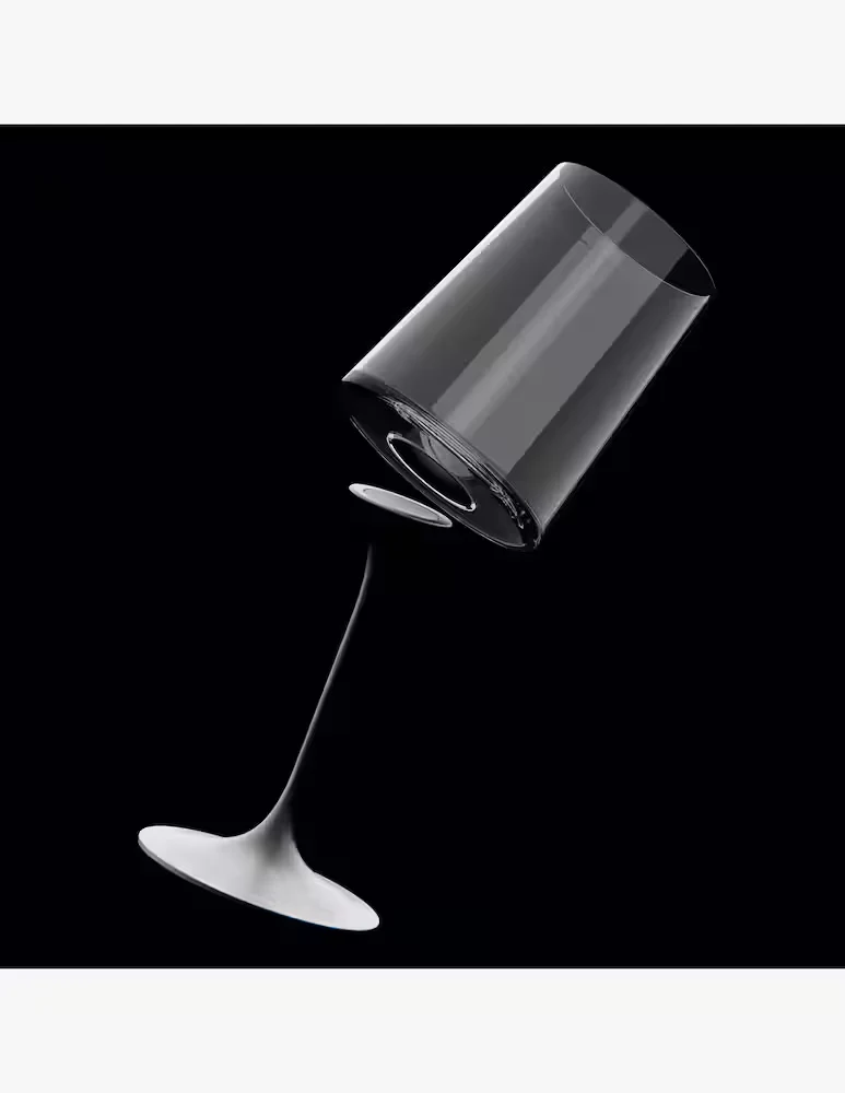Trebonn SplitGlass • Set 2 bicchieri vino bianco neri senza stelo