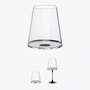 Trebonn SplitGlass • Set 2 bicchieri vino rosso neri senza stelo