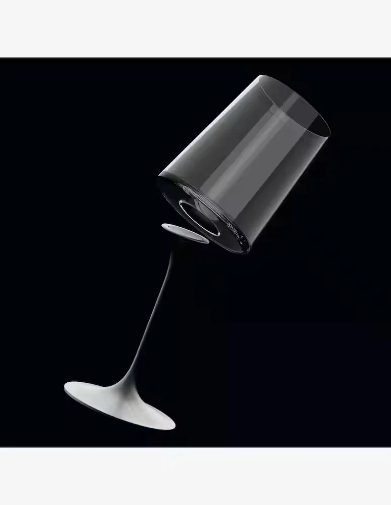 Trebonn SplitGlass • Set 2 bicchieri vino rosso neri senza stelo