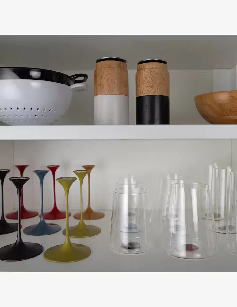 Trebonn SplitGlass • Set 2 bicchieri vino rosso neri senza stelo