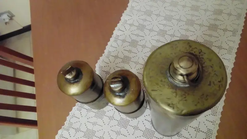 Tris bolle per scaldare il letto o altro con acqua bollente o per altro uso