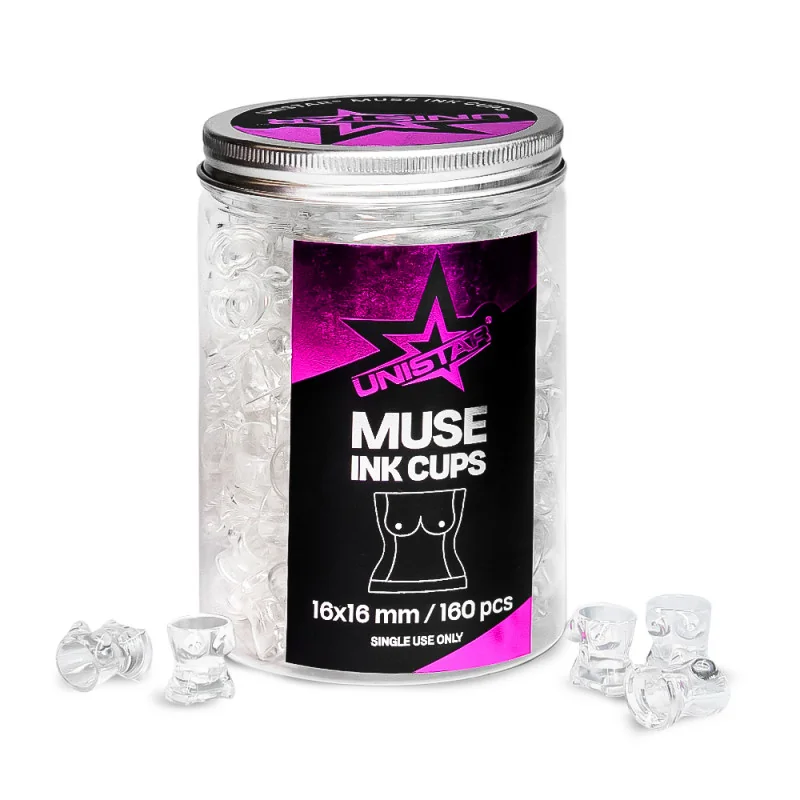 Unistar Muse Bicchieri di Plastica per Inchiostro 16mm 160 pezzi