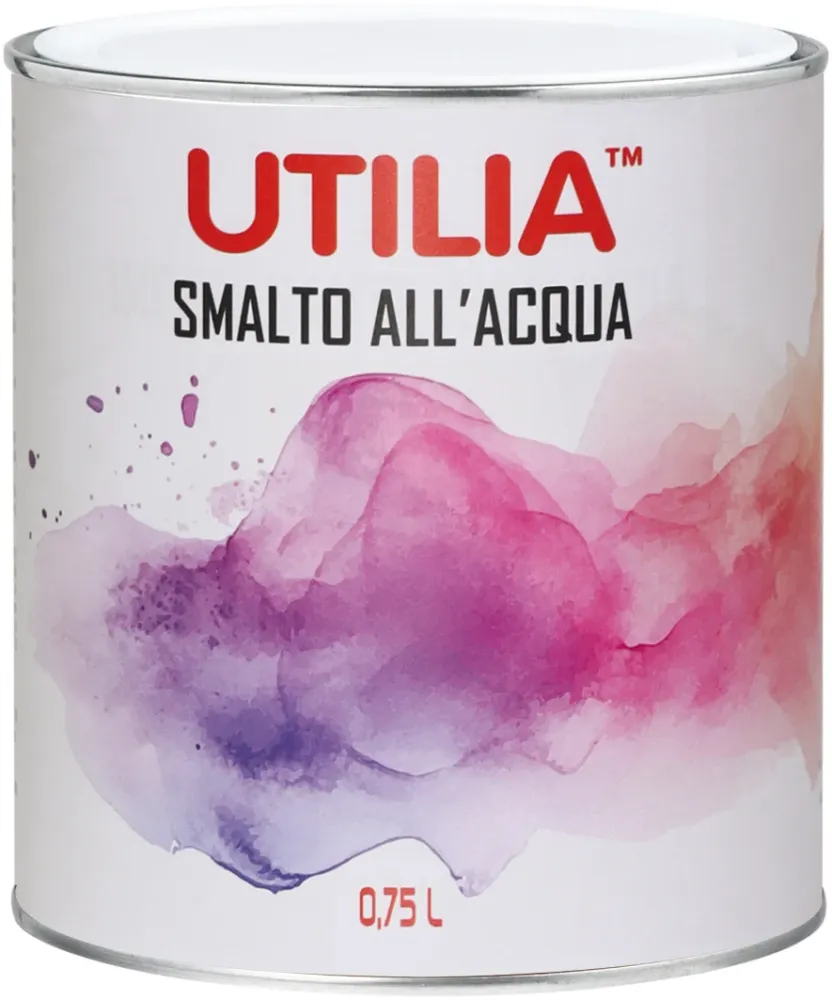 Utilia Smalto All'Acqua Ml. 750 Bianco Satinato 6.00 Pz