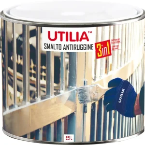 Utilia Smalto Antiruggine Lt. 2,5 Bianco Opaco 2.00 Pz