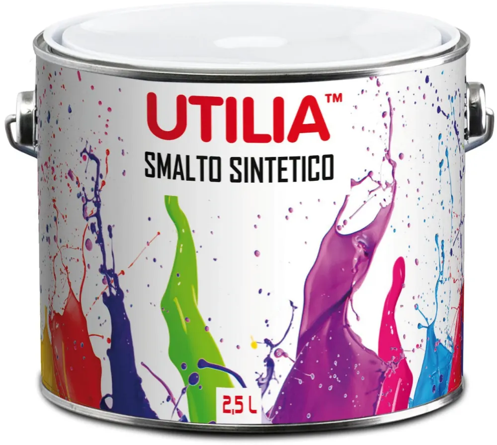 Utilia Smalto Sintetico Lt. 2,5 Bianco Opaco 2.00 Pz