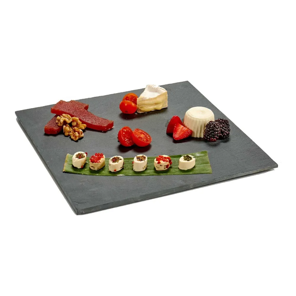 Vassoio da portata ardesia rettangolare – 30x20 cm, piatto e minimal per aperitivi e composizioni gourmet