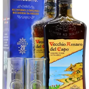 Vecchio Amaro del Capo con 2 bicchieri Caffo 0,7 ℓ