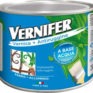 VERNICE ANTIRUGGINE BASE ACQUA 'VERNIFER' Ml. 500 - verde smer.brillan.(4605) Arexons