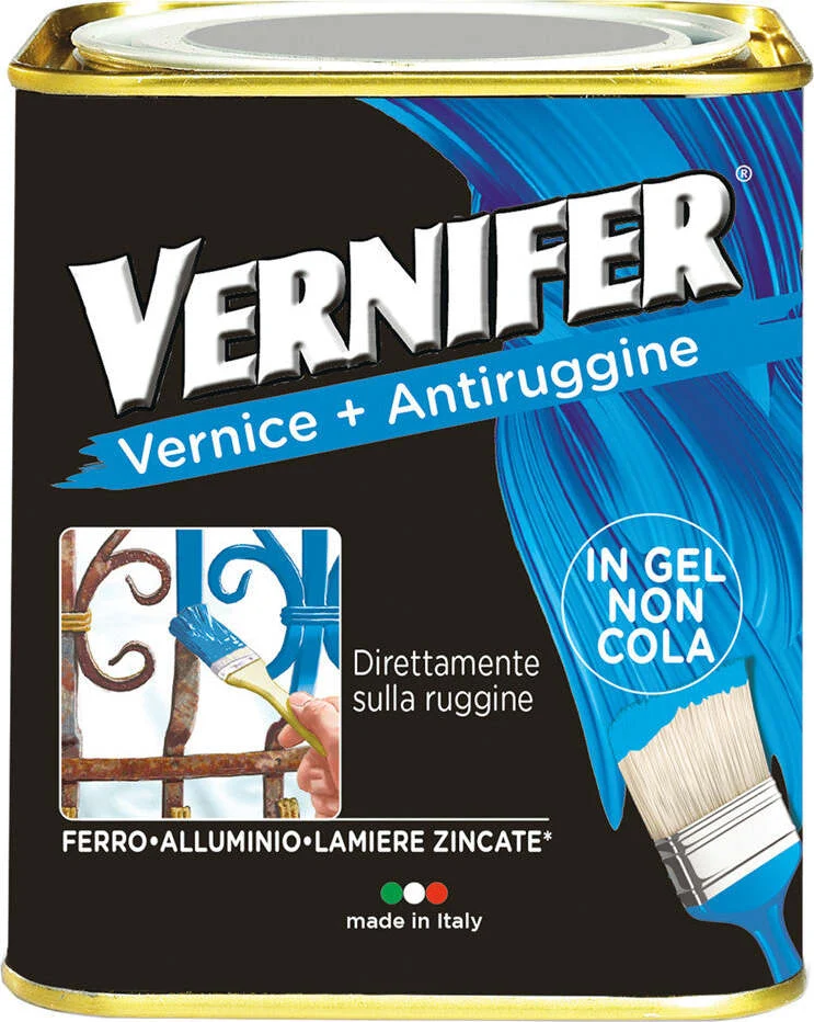 VERNICE ANTIRUGGINE 'VERNIFER' Ml. 750 - grigio ferro (4885) Arexons