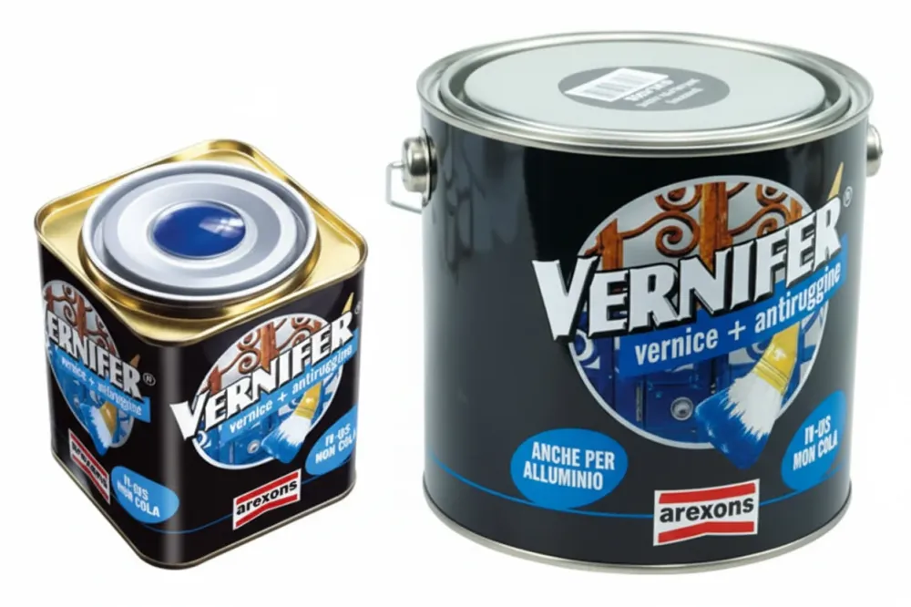 Vernifer Vernice Antiruggine Gel Alluminio Metallizzato (4897) Ml.750 Arexons