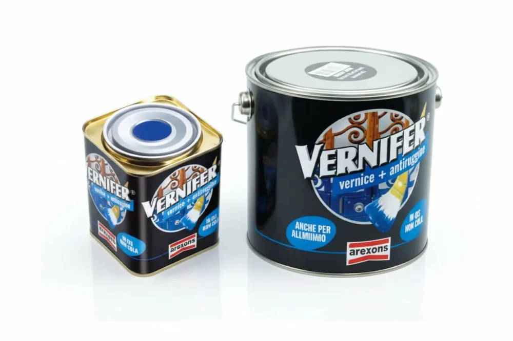 Vernifer Vernice Antiruggine Gel Grigio Ferro Satinato (4885) Ml.750 Arexons