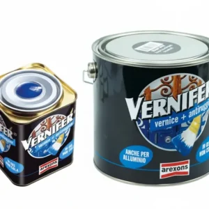 Vernifer Vernice Antiruggine Gel Grigio Forgia Metallizzato (4896) Ml.750 Arexons