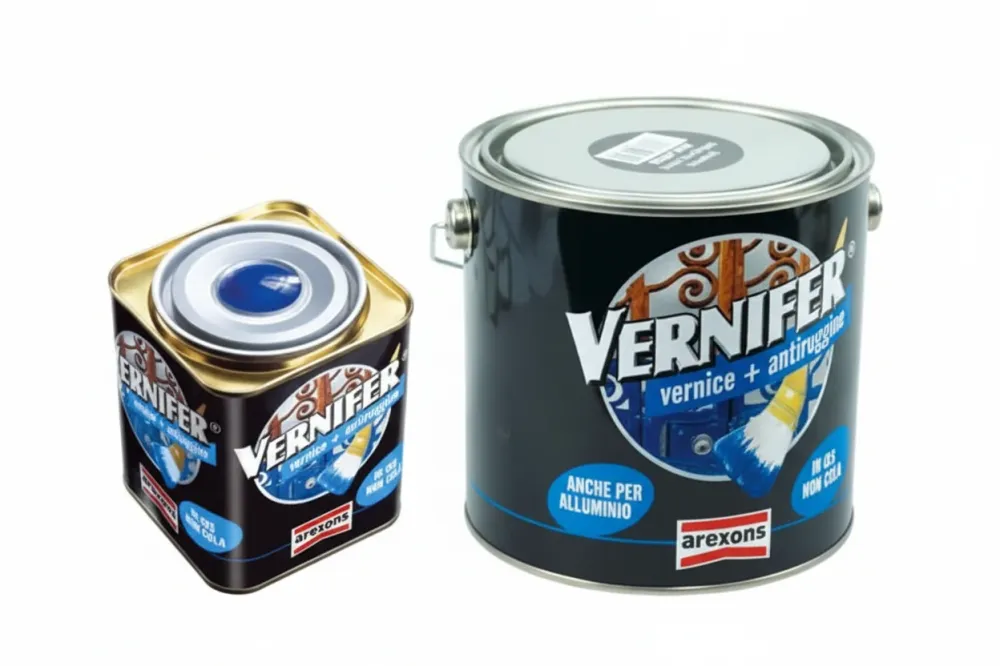 Vernifer Vernice Antiruggine Gel Grigio Forgia Metallizzato (4896) Ml.750 Arexons