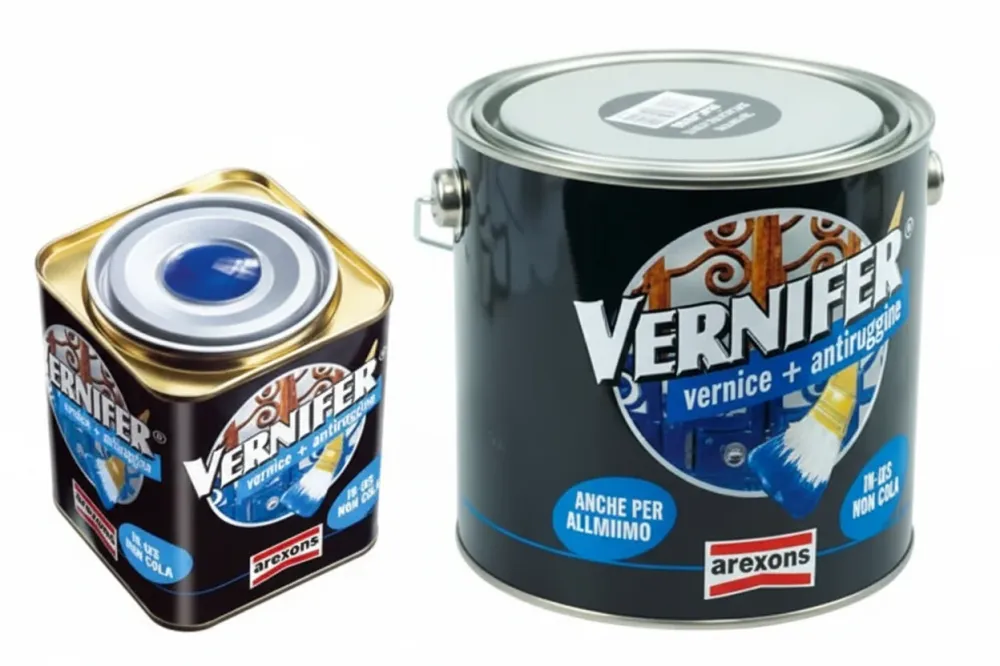Vernifer Vernice Antiruggine Gel Grigio Peltro Metallizzato (4909) Ml.750 Arexons