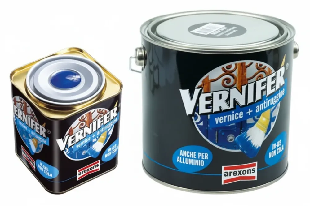 Vernifer Vernice Antiruggine Gel Marrone Brillante (4873) Ml.750 Arexons