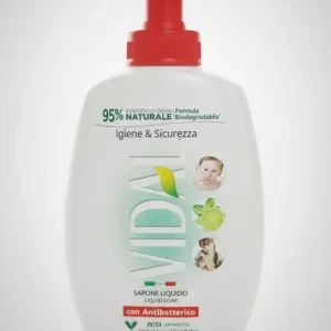 Vidal Sapone Liquido con Dosatore 300 ml Antibatterico Naturale Igiene & Sicurezza