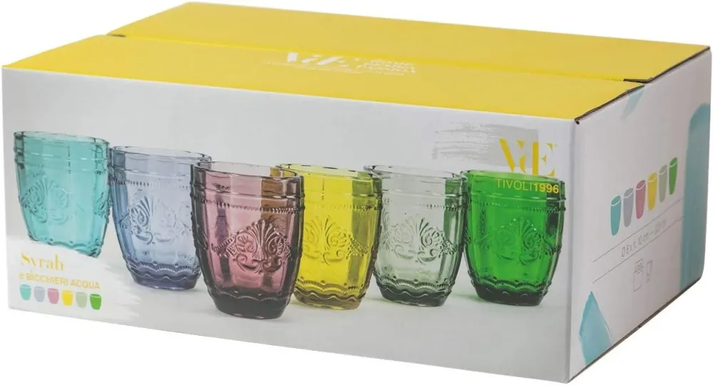 Villa d Este Home Tivoli Set 6 bicchieri 265 ml vetro Syrah