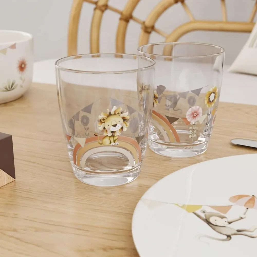 Villeroy & Boch - Boho kids Roar like lion bicchiere per bambini, set di 2 bicchieri, bicchieri per bambini, cristallo