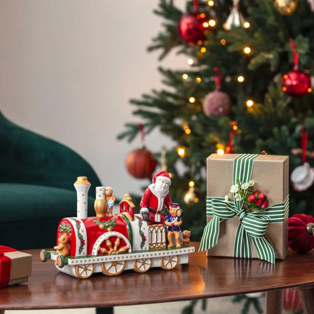 Villeroy & Boch - Christmas Toy's locomotiva multicolore, Natale, decorazione natalizia per interni, statuetta per tavolo,...
