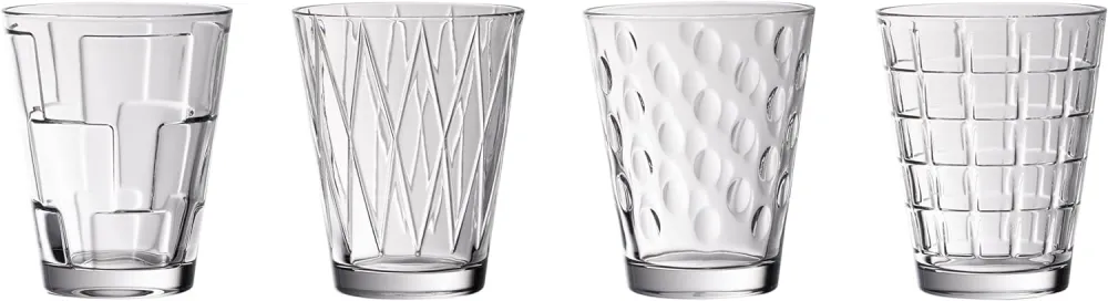 Villeroy & Boch - Dressed Up Bicchiere Da Acqua Set di 4 Trasparente, Lavabile Lavastoviglie, Bicchieri Drink, Bicchiere d...