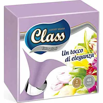 Vit Tovaglioli Class Lilla 2 Veli | 40 Pezzi, Tovaglioli da Tavola per Feste e Cerimonie