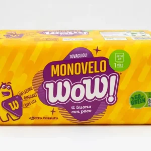 WOW! Tovaglioli Monovelo 100% Pura Cellulosa | Formato 30x33 cm | Certificati Uso Alimentare | Confezione Convenienza