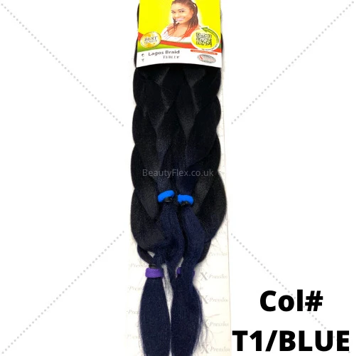 X-PRESSION NIGERIA EXTENSION PER CAPELLI - ALLUNGAMENTO ARTIFICIALE PER TRECCINE COLOUR T1/BLUE