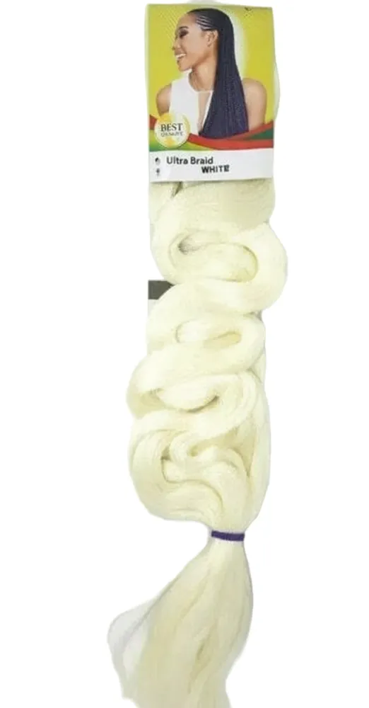X-PRESSION NIGERIA EXTENSION PER CAPELLI - ALLUNGAMENTO ARTIFICIALE PER TRECCINE WHITE - BIANCO.