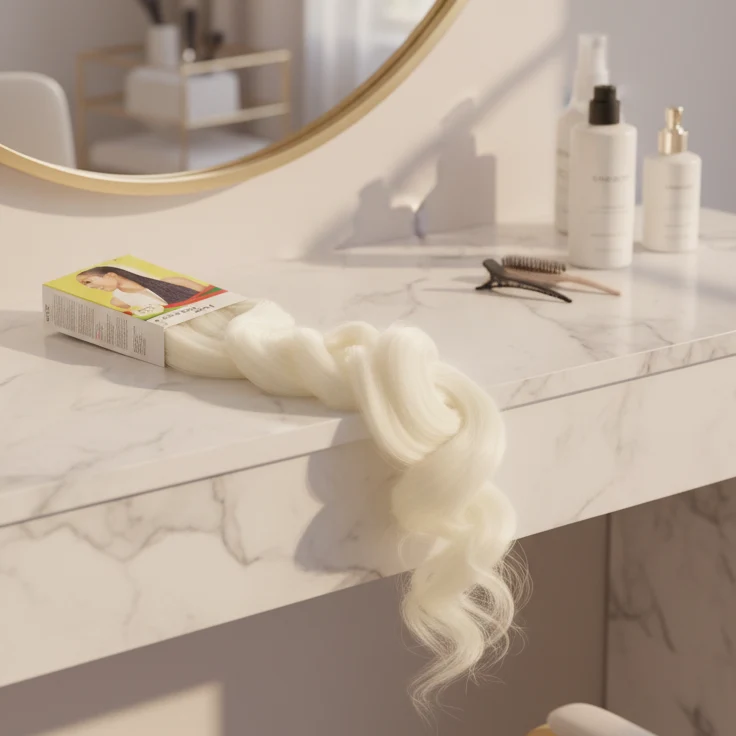 X-PRESSION NIGERIA EXTENSION PER CAPELLI - ALLUNGAMENTO ARTIFICIALE PER TRECCINE WHITE - BIANCO.