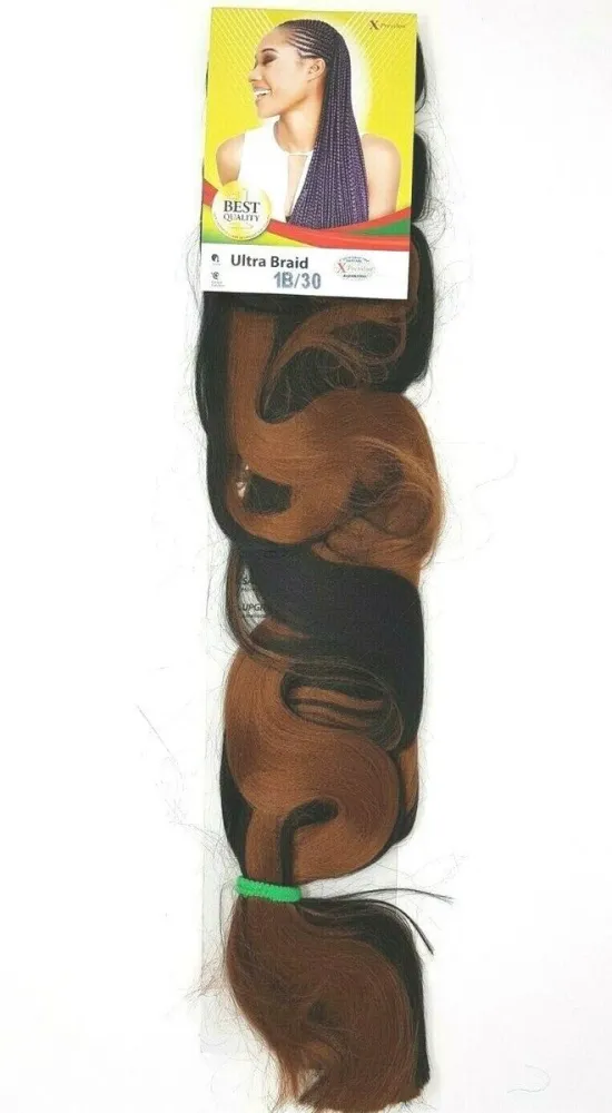 X-PRESSION NIGERIA EXTENSION PER CAPELLI - ALLUNGAMENTO ARTIFICIALE PER TRECCINE COLOUR # 1B/30 .